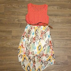 High-low Aztec dress